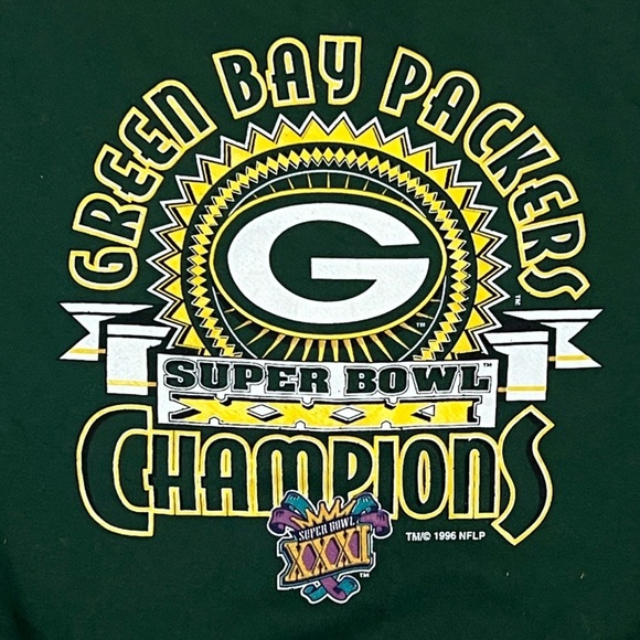 Vintage Green Bay Packers Super Bowl XXXI NFL Football Sweatshirt - Picture 2 of 4